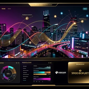Abstract JetSetFM sponsor flight plan with radio, web, app, and social promotion visuals.